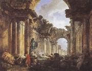 Imaginary View of the Grande Galerie in the Louvre in Ruins